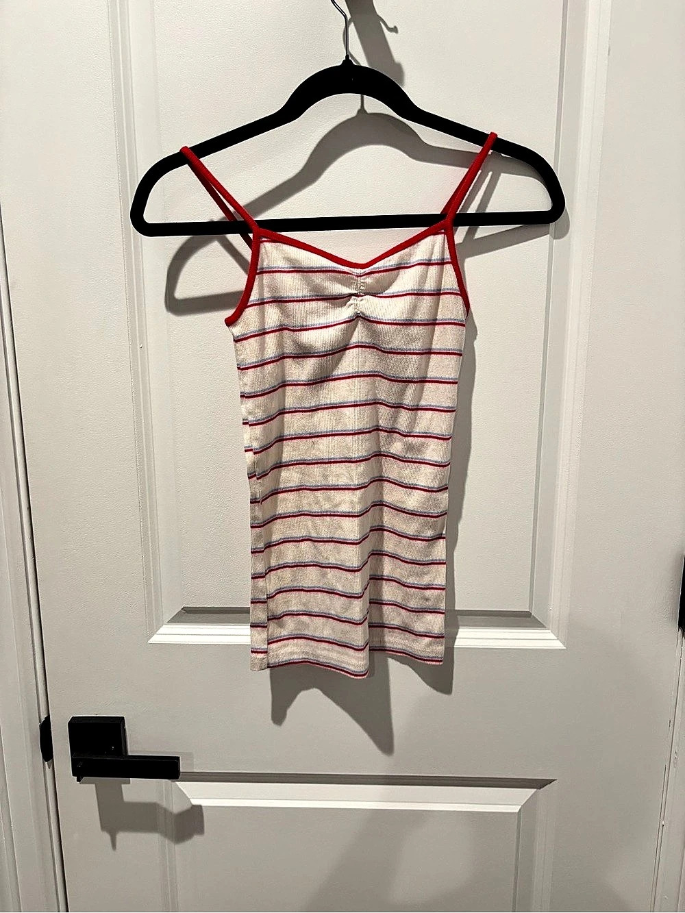 No Boundaries Striped Tank Top in White & Red Size XS Like New
